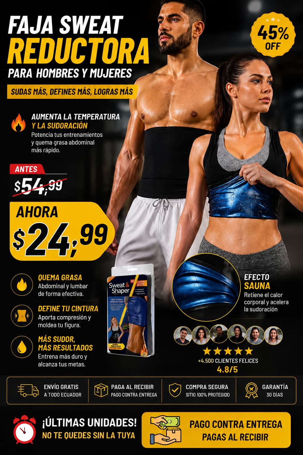 Faja sweat reductora