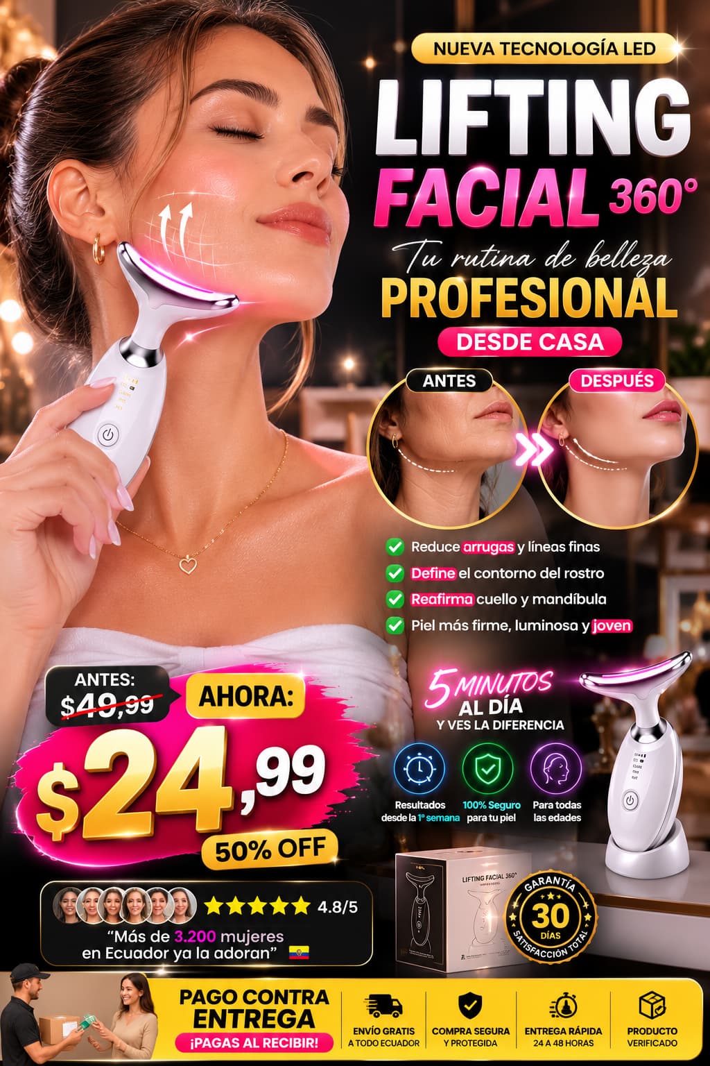 Masajeador Facial Reafirmante