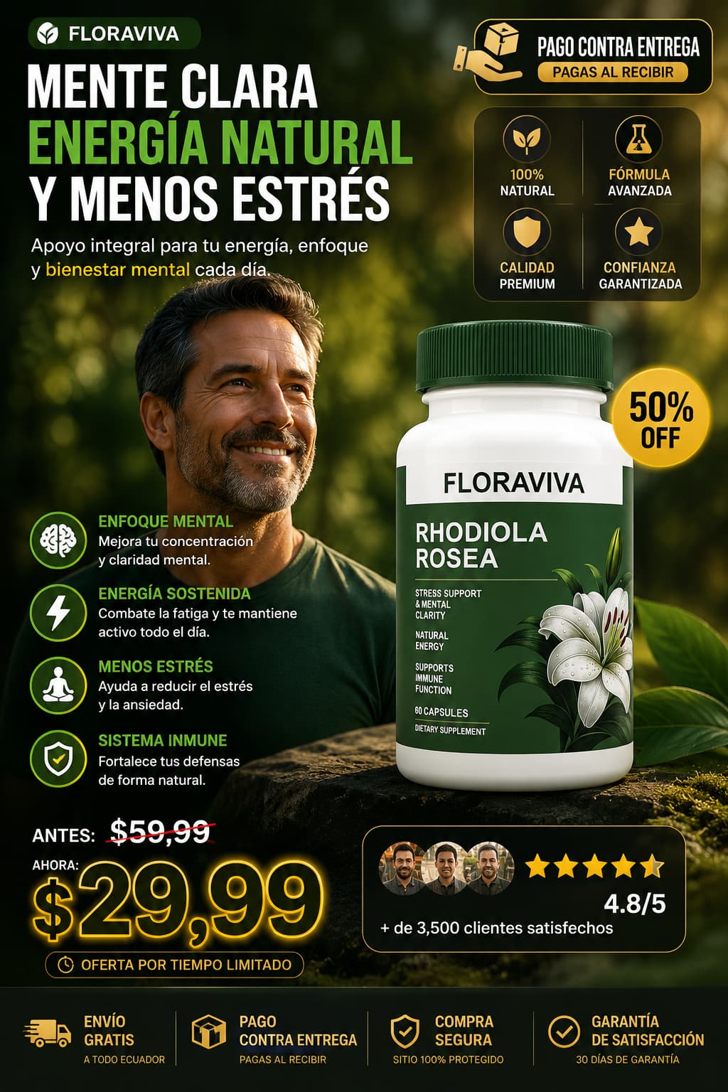 FLORAVIVA RHODIOLA ROSEA