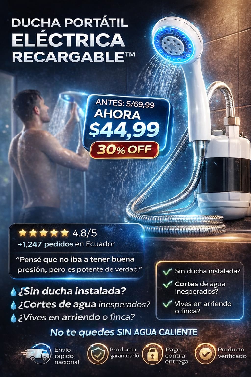 REGADERA DUCHA PORTATIL